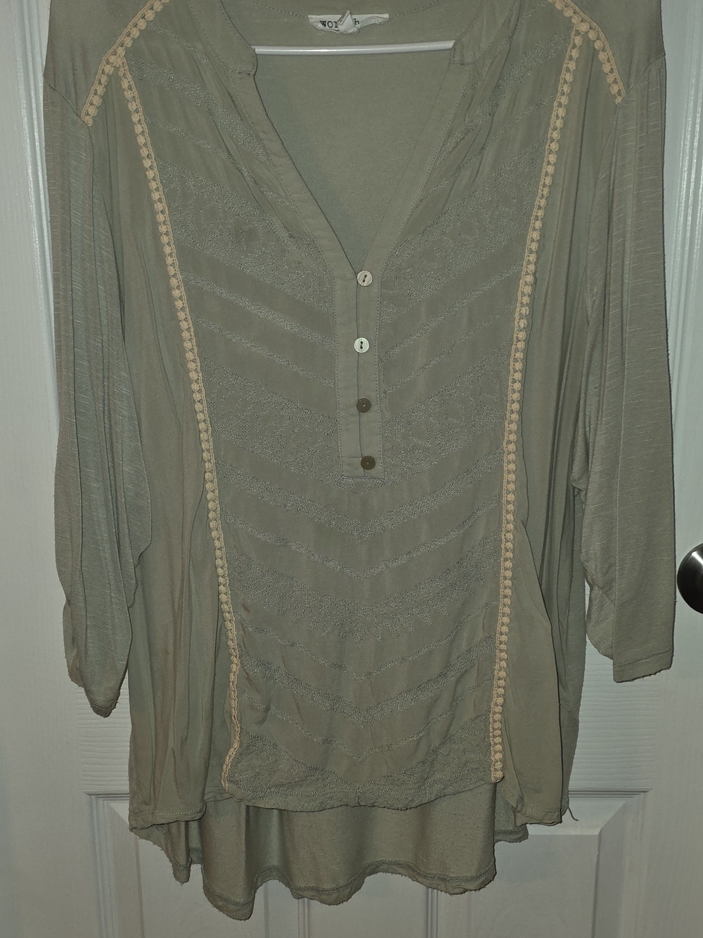 Workshop Republic Clothing Muted Green Top